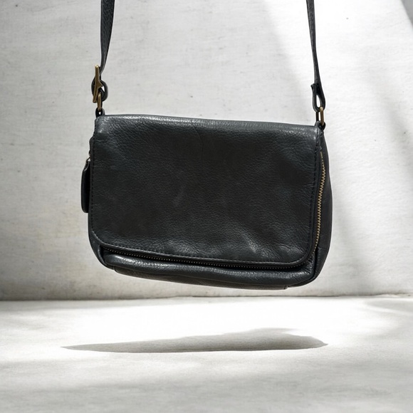 Margot New York Handbags - Margot New York Small Black Leather Crossbody